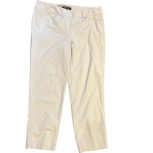 White House Black Market Slim Ankle Pants Size 2 off White Side Zip Office